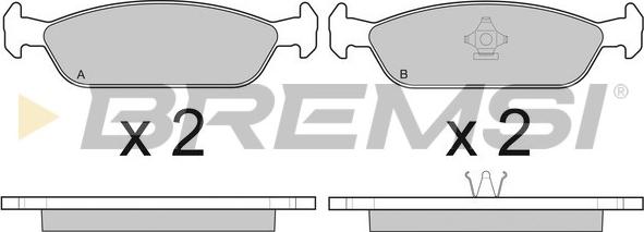 Bremsi BP2444 - Тормозные колодки, дисковые, комплект autospares.lv