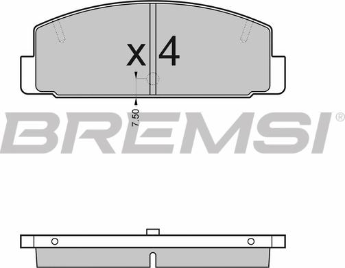 Bremsi BP2448 - Тормозные колодки, дисковые, комплект autospares.lv