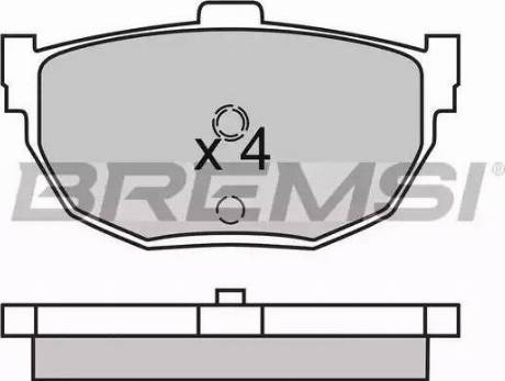 Bremsi BP2447 - Тормозные колодки, дисковые, комплект autospares.lv