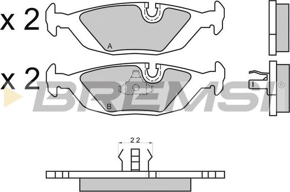 Bremsi BP2456 - Тормозные колодки, дисковые, комплект autospares.lv