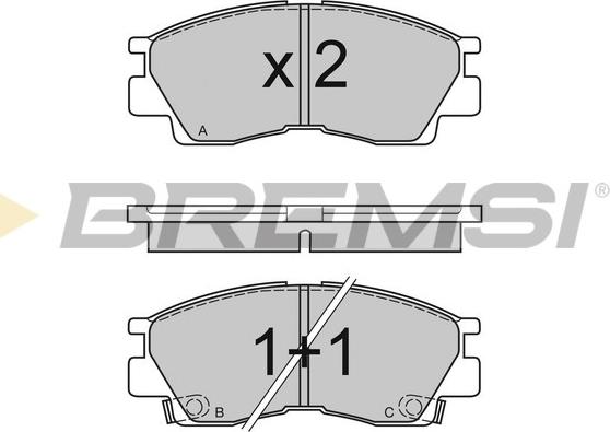 Bremsi BP2453 - Тормозные колодки, дисковые, комплект autospares.lv