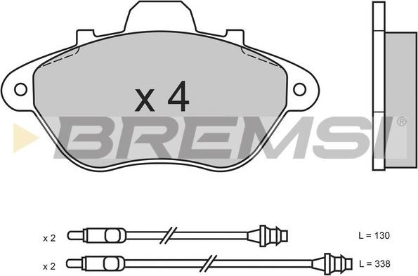 Bremsi BP2465 - Тормозные колодки, дисковые, комплект autospares.lv