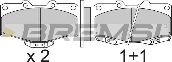 Bremsi BP2463 - Тормозные колодки, дисковые, комплект autospares.lv