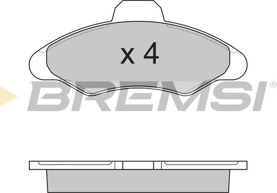 Bremsi BP2462 - Тормозные колодки, дисковые, комплект autospares.lv