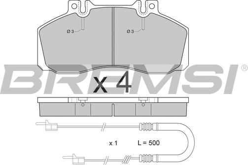 Bremsi BP2409 - Тормозные колодки, дисковые, комплект autospares.lv