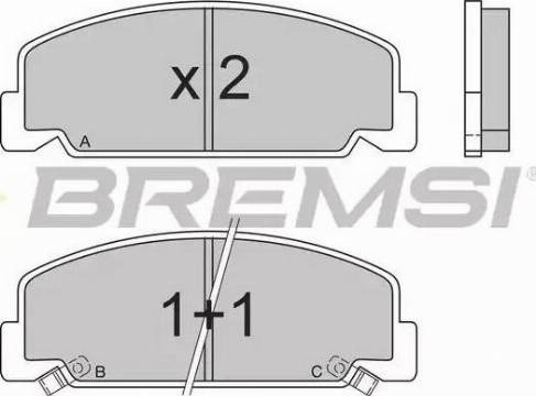 Bremsi BP2406 - Тормозные колодки, дисковые, комплект autospares.lv