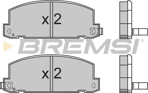 Bremsi BP2400 - Тормозные колодки, дисковые, комплект autospares.lv