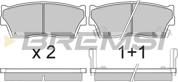 Bremsi BP2419 - Тормозные колодки, дисковые, комплект autospares.lv