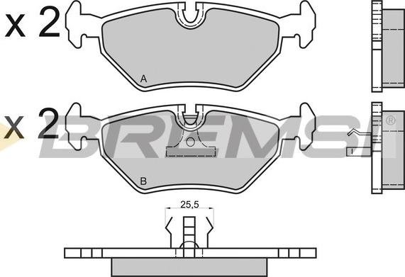 Bremsi BP2415 - Тормозные колодки, дисковые, комплект autospares.lv