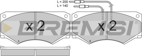 Bremsi BP2416 - Тормозные колодки, дисковые, комплект autospares.lv