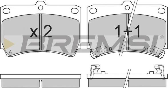 Bremsi BP2489 - Тормозные колодки, дисковые, комплект autospares.lv