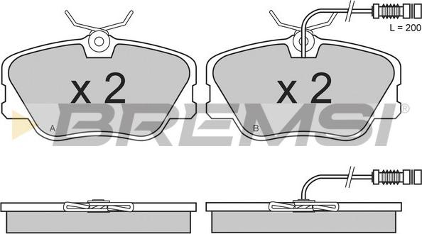 Bremsi BP2485 - Тормозные колодки, дисковые, комплект autospares.lv