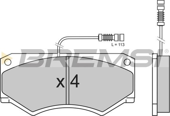 Bremsi BP2486 - Тормозные колодки, дисковые, комплект autospares.lv