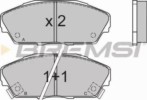 Bremsi BP2480 - Тормозные колодки, дисковые, комплект autospares.lv