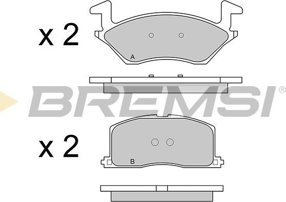 Bremsi BP2481 - Тормозные колодки, дисковые, комплект autospares.lv