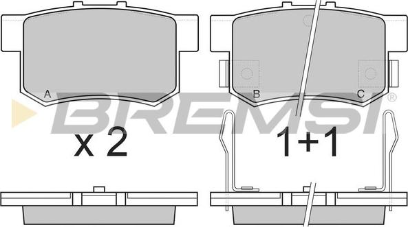 Bremsi BP2483 - Тормозные колодки, дисковые, комплект autospares.lv