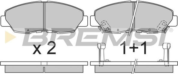 Bremsi BP2482 - Тормозные колодки, дисковые, комплект autospares.lv