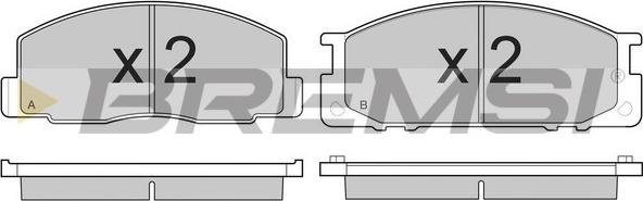 Bremsi BP2435 - Тормозные колодки, дисковые, комплект autospares.lv