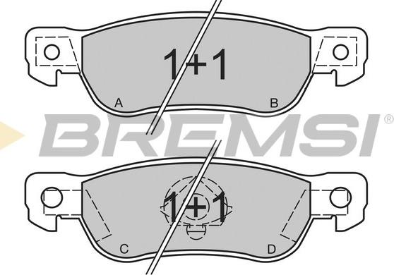 Bremsi BP2436 - Тормозные колодки, дисковые, комплект autospares.lv