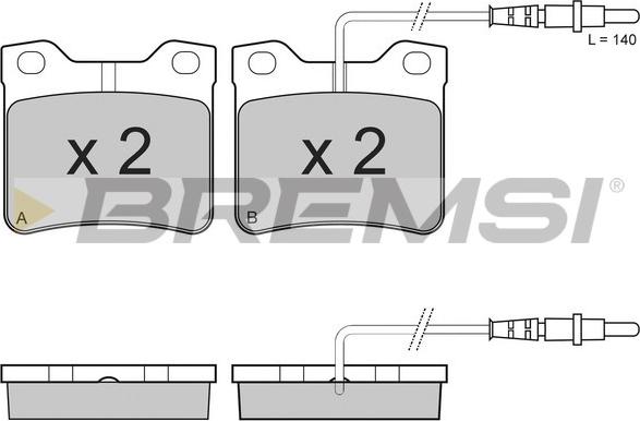 Bremsi BP2431 - Тормозные колодки, дисковые, комплект autospares.lv