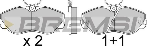 Bremsi BP2426 - Тормозные колодки, дисковые, комплект autospares.lv