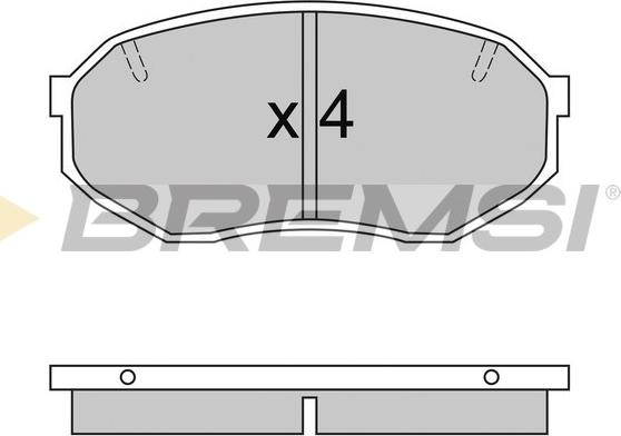 Bremsi BP2421 - Тормозные колодки, дисковые, комплект autospares.lv