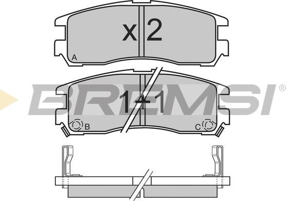 Bremsi BP2428 - Тормозные колодки, дисковые, комплект autospares.lv