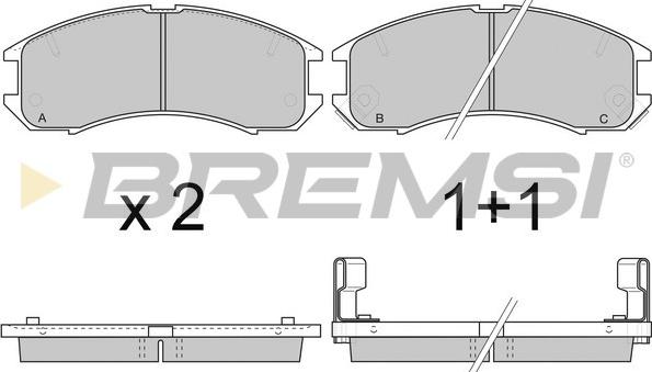 Bremsi BP2423 - Тормозные колодки, дисковые, комплект autospares.lv