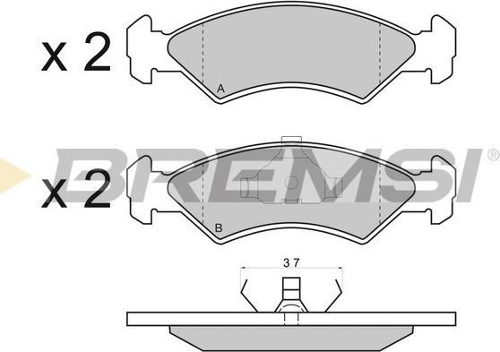 Bremsi BP2427 - Тормозные колодки, дисковые, комплект autospares.lv