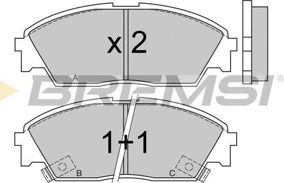 Bremsi BP2479 - Тормозные колодки, дисковые, комплект autospares.lv