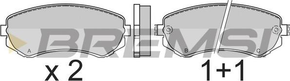 Bremsi BP2473 - Тормозные колодки, дисковые, комплект autospares.lv