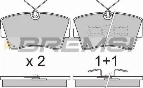 Bremsi BP2472 - Тормозные колодки, дисковые, комплект autospares.lv