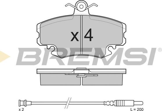 Bremsi BP2590 - Тормозные колодки, дисковые, комплект autospares.lv