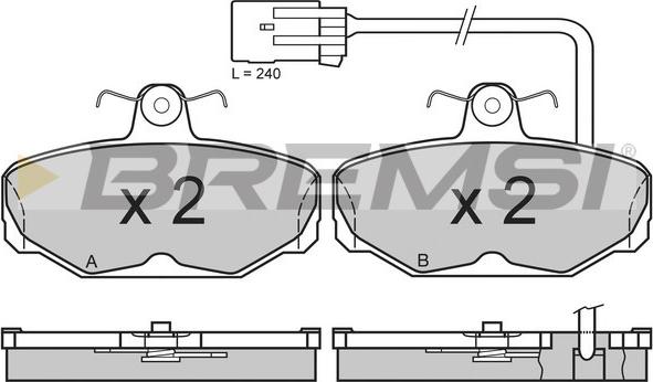 Bremsi BP2591 - Тормозные колодки, дисковые, комплект autospares.lv