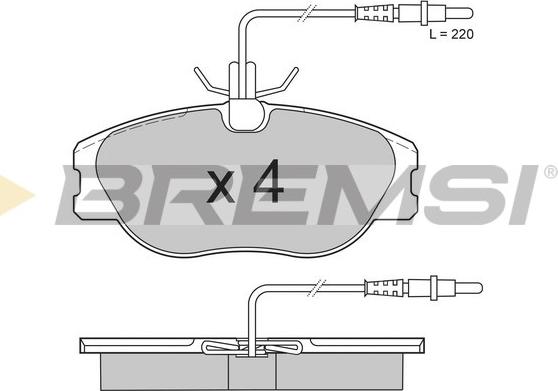 Bremsi BP2598 - Тормозные колодки, дисковые, комплект autospares.lv