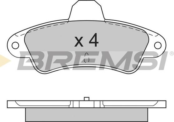 Bremsi BP2593 - Тормозные колодки, дисковые, комплект autospares.lv