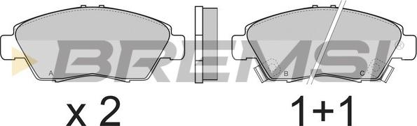Bremsi BP2546 - Тормозные колодки, дисковые, комплект autospares.lv