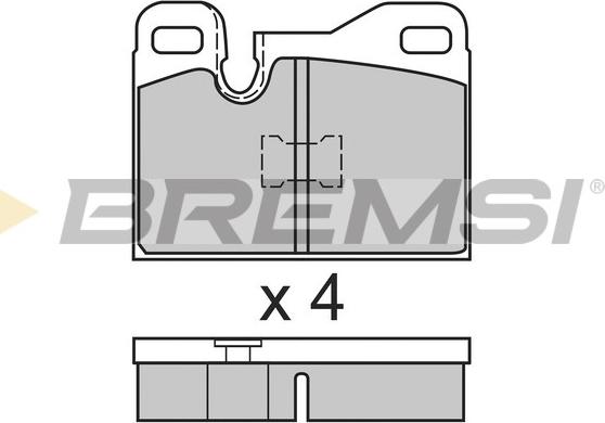 Bremsi BP2555 - Тормозные колодки, дисковые, комплект autospares.lv
