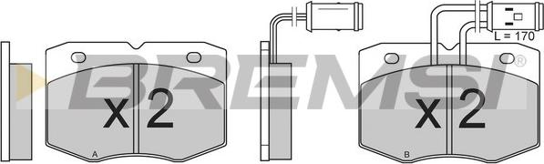 Bremsi BP2556 - Тормозные колодки, дисковые, комплект autospares.lv
