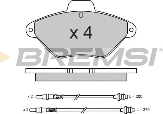 Bremsi BP2564 - Тормозные колодки, дисковые, комплект autospares.lv