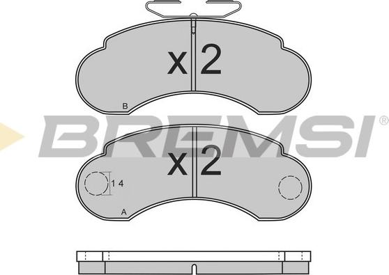 Bremsi BP2566 - Тормозные колодки, дисковые, комплект autospares.lv