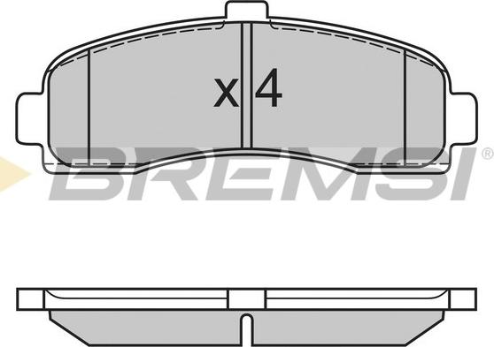 Bremsi BP2563 - Тормозные колодки, дисковые, комплект autospares.lv