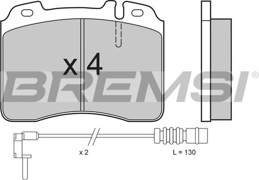 Bremsi BP2506 - Тормозные колодки, дисковые, комплект autospares.lv