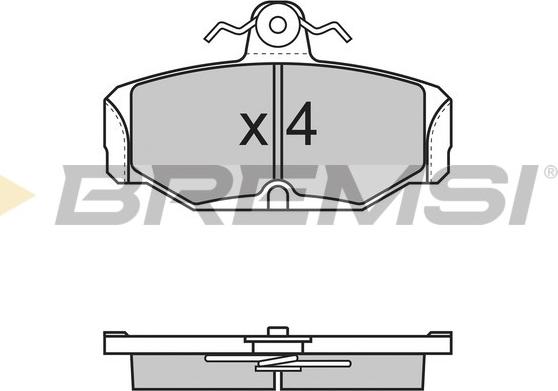 Bremsi BP2500 - Тормозные колодки, дисковые, комплект autospares.lv