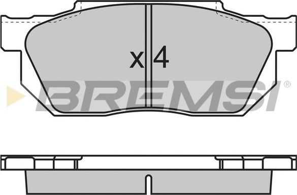 Bremsi BP2501 - Тормозные колодки, дисковые, комплект autospares.lv