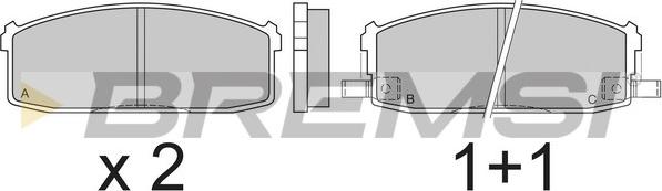 Bremsi BP2510 - Тормозные колодки, дисковые, комплект autospares.lv