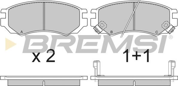 Bremsi BP2512 - Тормозные колодки, дисковые, комплект autospares.lv