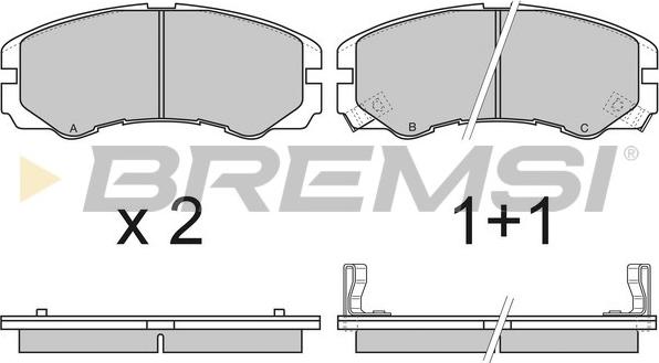 Bremsi BP2580 - Тормозные колодки, дисковые, комплект autospares.lv