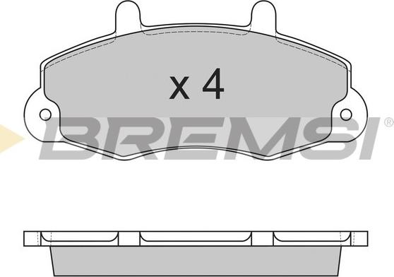 Bremsi BP2525 - Тормозные колодки, дисковые, комплект autospares.lv