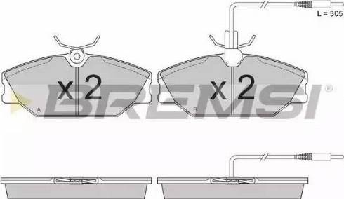 Bremsi BP2527 - Тормозные колодки, дисковые, комплект autospares.lv